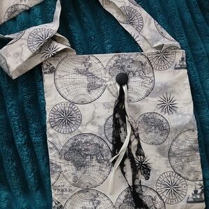 Vintage Map Print Tote Bag